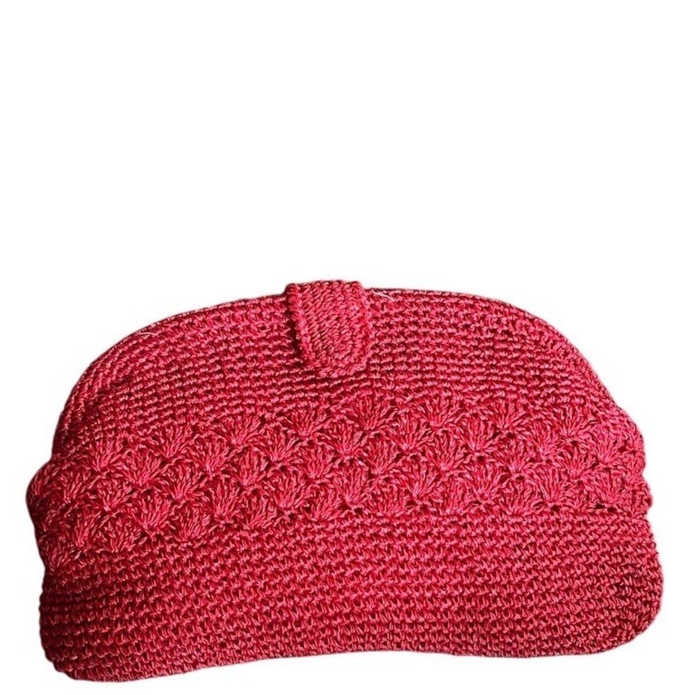 Red Woven Clutch - Stylish Handwoven Look